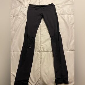 ALO YOGA Sheer Detail Black Leggings